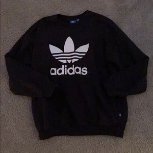 black adidas crew neck